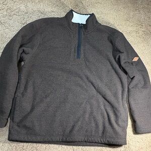 Orvis Men's XL Dark Brown 1/4 Zip-Up Sweater